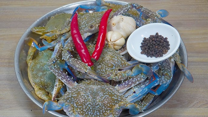 Ghẹ hấp nước mắm ngon chuẩn nhà hàng: cách làm chi tiết tại nhà 4 Ghẹ tươi sống chắc thịt chuẩn bị chế biến món hấp nước mắm