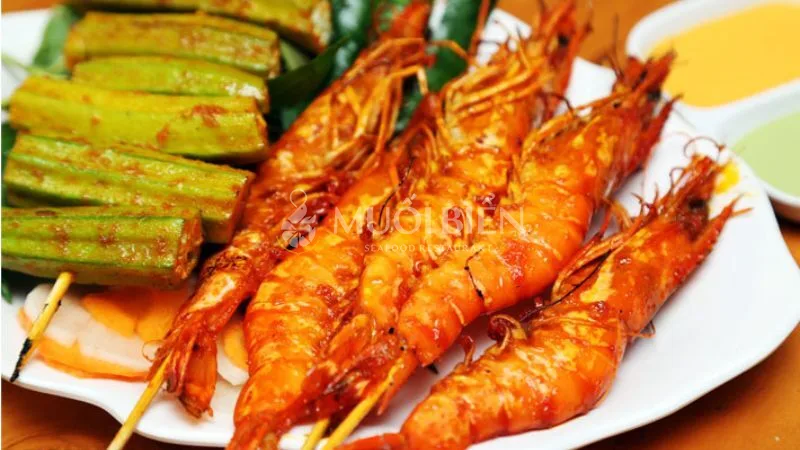 Tôm sú nướng nước mắm ngon chuẩn nhà hàng tại nhà 12 Tôm sú nướng bằng nồi chiên không dầu vàng óng, giữ độ ẩm và màu đẹp