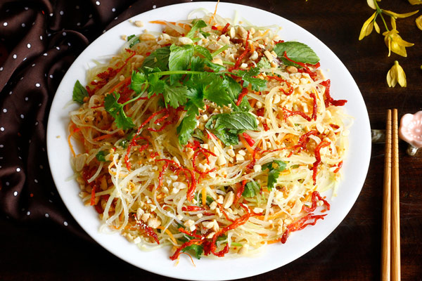 Nộm bò khô nước mắm: công thức chuẩn vị, dễ làm tại nhà 8 Hướng dẫn cách làm nộm bò khô nước mắm tại nhà với nguyên liệu tươi
